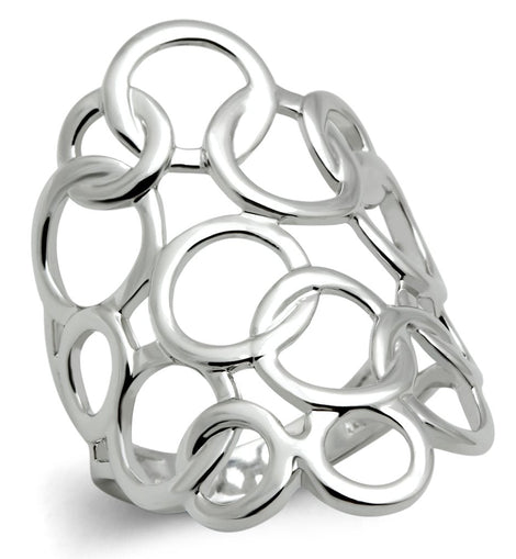 3W170 - Rhodium Brass Ring with No Stone