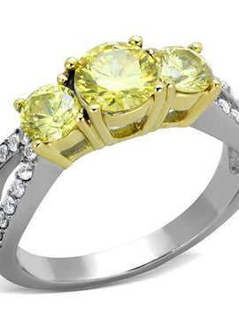 Women Stainless Steel Cubic Zirconia Rings TK1795