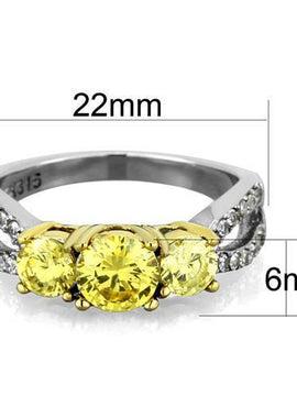 Women Stainless Steel Cubic Zirconia Rings TK1795