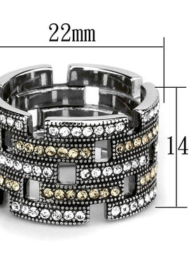 TK2987 - High polished (no plating) Stainless Steel Ring with Top