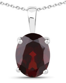 4.32 Carat Genuine Garnet .925 Sterling Silver Jewelry Set